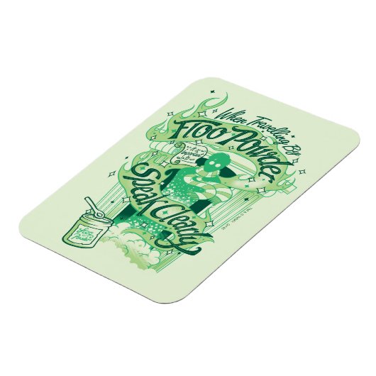 Harry Potter | Floo Powder Typografie Grafisch Magneet (Linkerzijde)