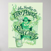 Harry Potter | Floo Powder Typografie Grafisch Poster (Voorkant)