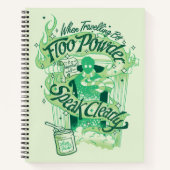 Harry Potter| Floo Powder Typography Graphic Notitieboek (Voorkant)