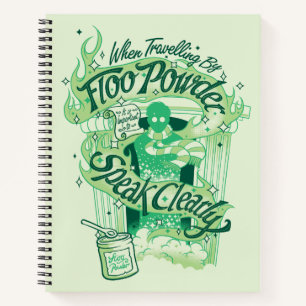 Harry Potter  Floo Powder Typography Graphic Notitieboek
