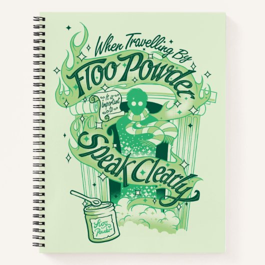 Harry Potter| Floo Powder Typography Graphic Notitieboek (Voorkant)