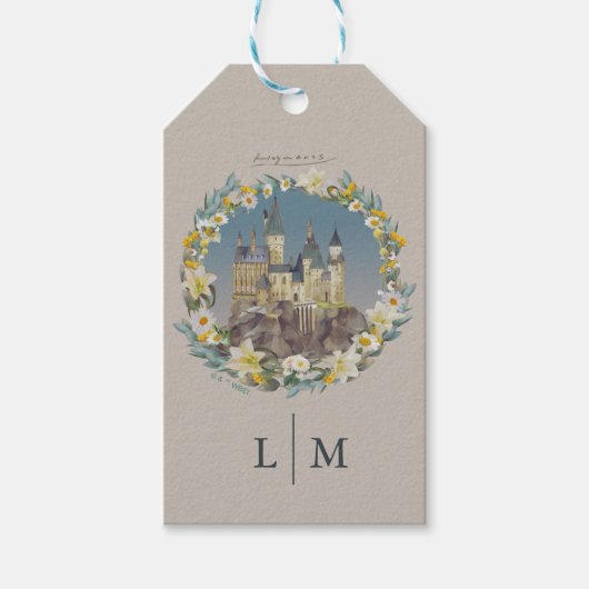 Harry Potter | Floral Hogwarts Castle Wedding Cadeaulabel (Voorkant)
