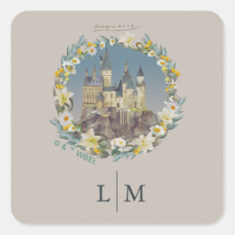 Harry Potter | Floral Hogwarts Castle Wedding Vierkante Sticker