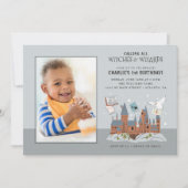 Harry Potter | Foto Hogwarts Castle 1st Birthday Kaart (Voorkant)