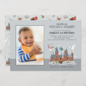 Harry Potter | Foto Hogwarts Castle 1st Birthday Kaart (Voorkant / Achterkant)