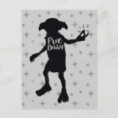 Harry Potter | "Free Dobby" Silhouette Typografie Briefkaart (Voorkant)