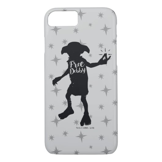 Harry Potter | "Free Dobby" Silhouette Typografie Case-Mate iPhone Case (Achterkant)