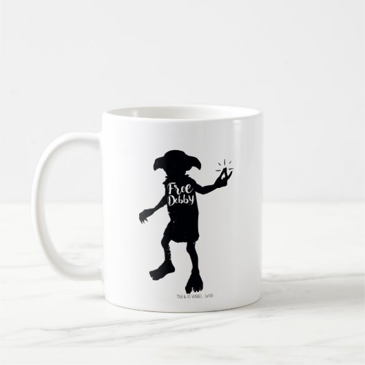 Harry Potter | "Free Dobby" Silhouette Typografie Koffiemok (Links)