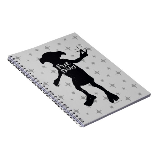 Harry Potter | "Free Dobby" Silhouette Typografie Notitieboek (Rechterzijde)