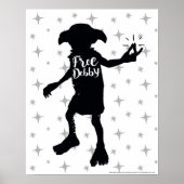 Harry Potter | "Free Dobby" Silhouette Typografie Poster (Voorkant)