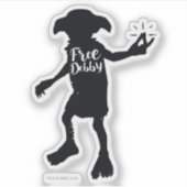 Harry Potter | "Free Dobby" Silhouette Typografie Sticker (Voorkant)