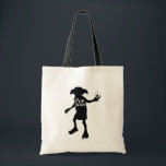 Harry Potter | "Free Dobby" Silhouette Typografie Tote Bag<br><div class="desc">Kijk eens naar dit silhouet van Dobby dat zijn vingers breekt,  met de handgeschreven "Free Dobby" op zijn lichaam.</div>