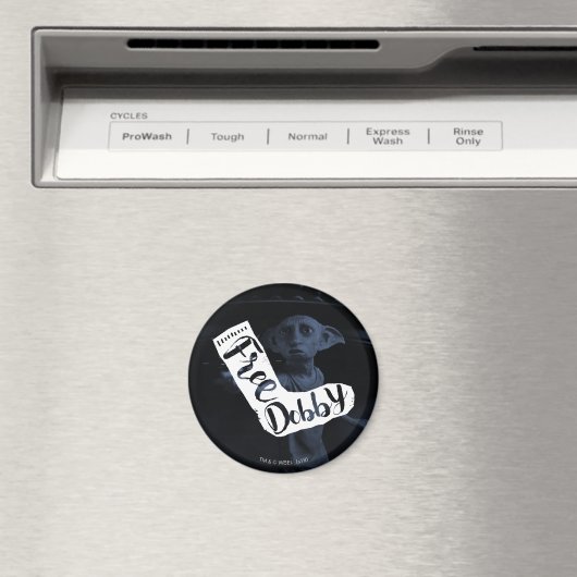 Harry Potter | "Free Dobby" Sock Typografie Magneet (Insitu (Vaatwasser))
