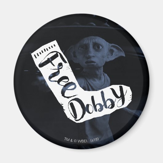 Harry Potter | "Free Dobby" Sock Typografie Magneet (Voorkant)