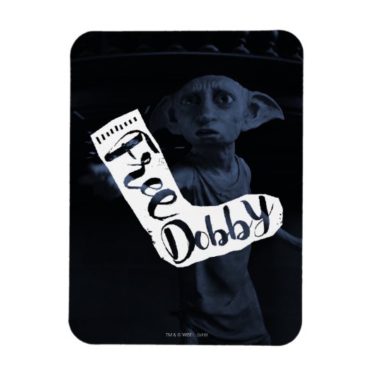 Harry Potter | "Free Dobby" Sock Typografie Magneet (Verticaal)