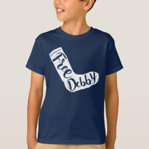 Harry Potter "Free Dobby" Sock Typografie T-shirt