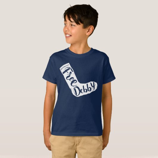 Harry Potter | "Free Dobby" Sock Typografie T-shirt (Voorkant volledig)