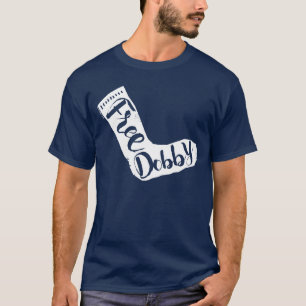Harry Potter   "Free Dobby" Sock Typografie T-shirt