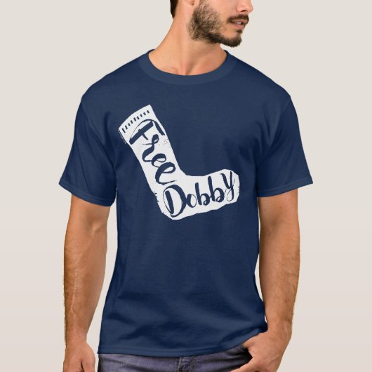 Harry Potter | "Free Dobby" Sock Typografie T-shirt (Voorkant)