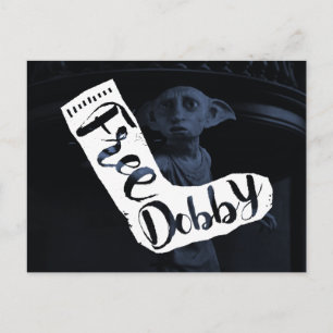 Harry Potter  "Free Dobby" Sock Typography Briefkaart