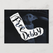 Harry Potter| "Free Dobby" Sock Typography Briefkaart (Voorkant)