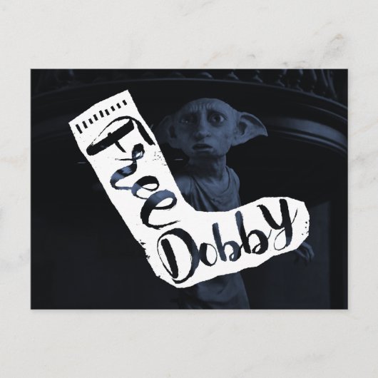 Harry Potter| "Free Dobby" Sock Typography Briefkaart (Voorkant)