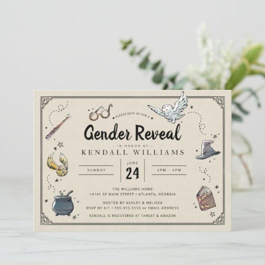 Harry Potter | Gender onthullen Baby shower Kaart (Staand voorkant)