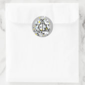 Harry Potter | Geometrisch Reliek Symbool Ronde Sticker (Tas)