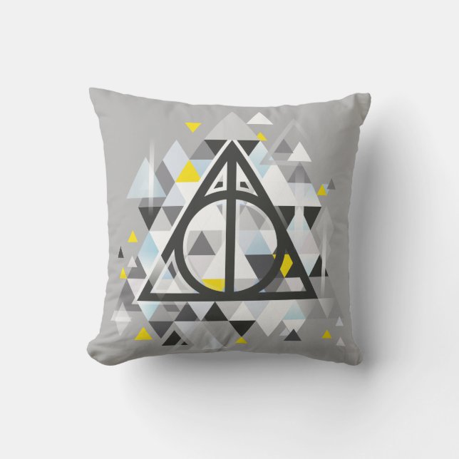 Harry Potter | Geometrisch Symbool van de Relieken Kussen (Voorkant)