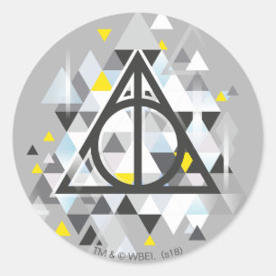Harry Potter   Geometrisch symbool voor de dode ho Ronde Sticker