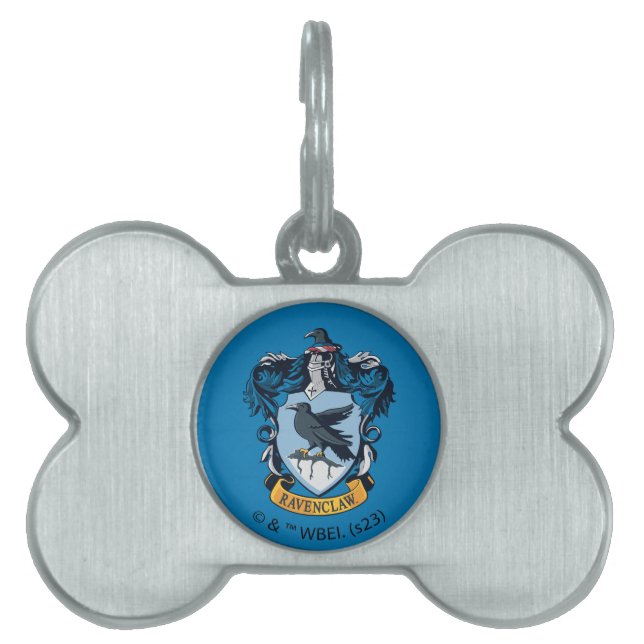 Harry Potter | Gothic Ravenclaw Crest Huisdieren Naamplaatje (voorkant)