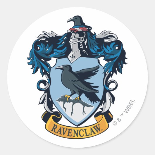 Harry Potter | Gothic Ravenclaw Crest Ronde Sticker (Voorkant)