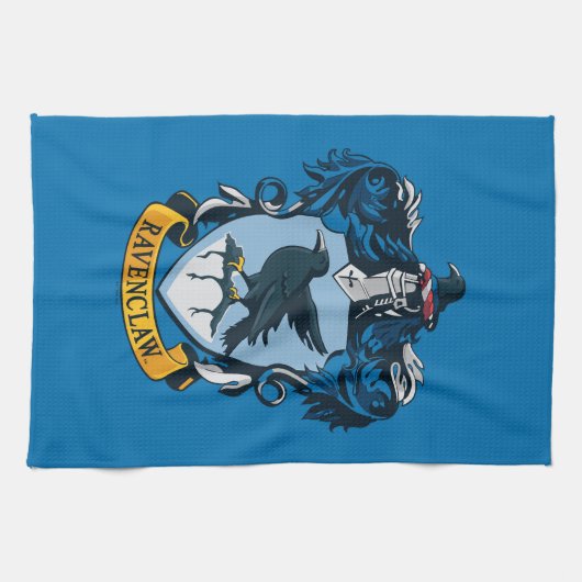 Harry Potter | Gothic Ravenclaw Crest Theedoek (Horizontaal)