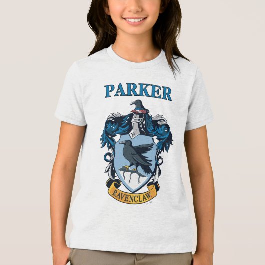 Harry Potter  | Gothic Ravenclaw Crest Tri-Blend Shirt (Voorkant)