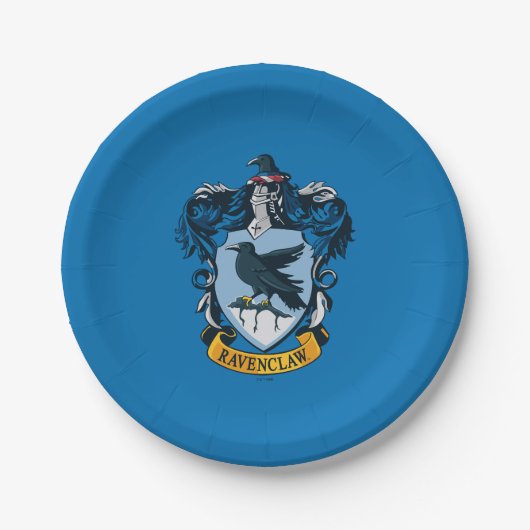 Harry Potter | Gotische Ravenclaw Wapen Papieren Bordje (Voorkant)