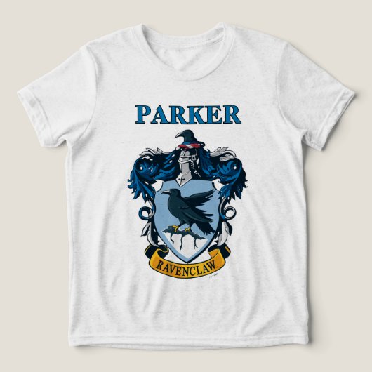 Harry Potter  | Gotische Ravenclaw Wapenschild Tri-Blend Shirt (Design voorkant)