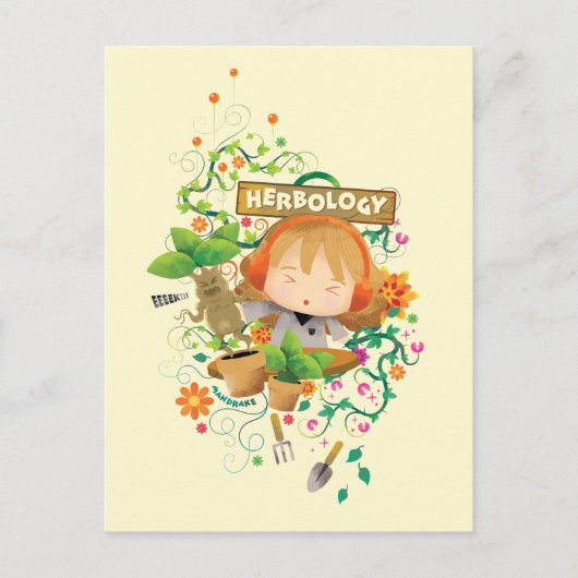 Harry Potter | Grafisch klasse Hermione Herbology Briefkaart (Voorkant)