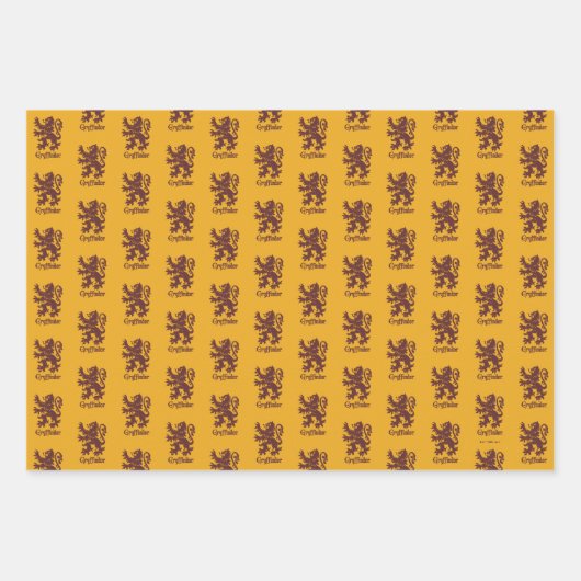Harry Potter | Grafisch programma Gryffindor Lion Inpakpapier Vel (Voorkant)