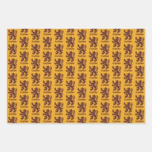 Harry Potter | Grafisch programma Gryffindor Lion Inpakpapier Vel (Voorkant)