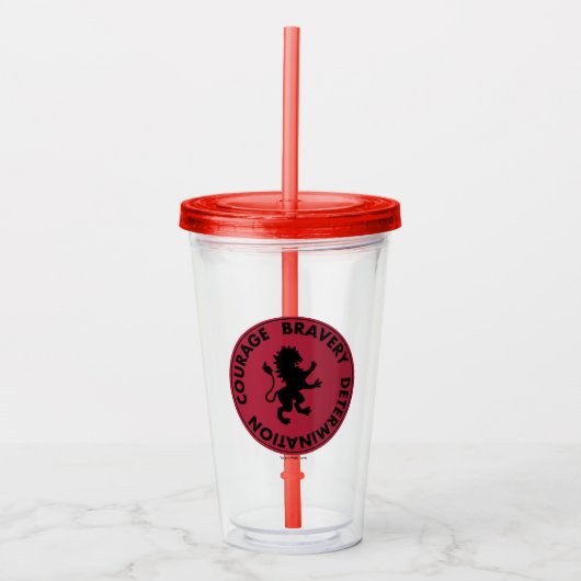 Harry Potter | Grafische kaart GRYFFINDOR™ House Acryl Drinkbeker (Voorkant)