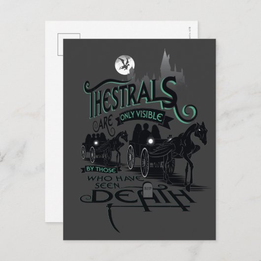 Harry Potter | Grafische Typografie Thestrals Briefkaart (Voorkant / Achterkant)