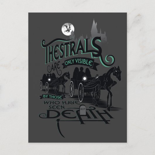Harry Potter | Grafische Typografie Thestrals Briefkaart (Voorkant)