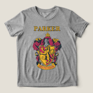 Harry Potter   Griffoendor Wapenschild Goud en Roo Tri-Blend Shirt