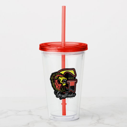 HARRY POTTER™ | GRYFFINDOR™ Athletic Badge Acryl Drinkbeker (Voorkant)