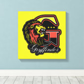 HARRY POTTER™ | GRYFFINDOR™ Athletic Badge Canvas Afdruk (Insitu (Houten vloer))