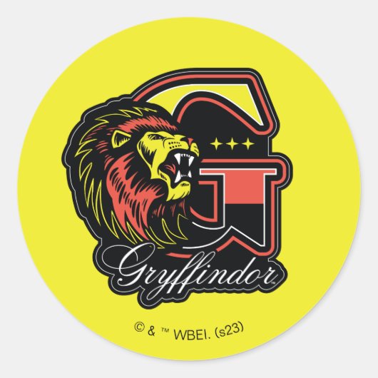 HARRY POTTER™ | GRYFFINDOR™ Athletic Badge Ronde Sticker (Voorkant)