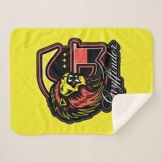 HARRY POTTER™ | GRYFFINDOR™ Athletic Badge Sherpa Deken (Voorkant (horizontaal))