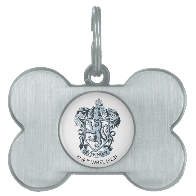 Harry Potter | Gryffindor Crest Blue Huisdieren Naamplaatje (voorkant)