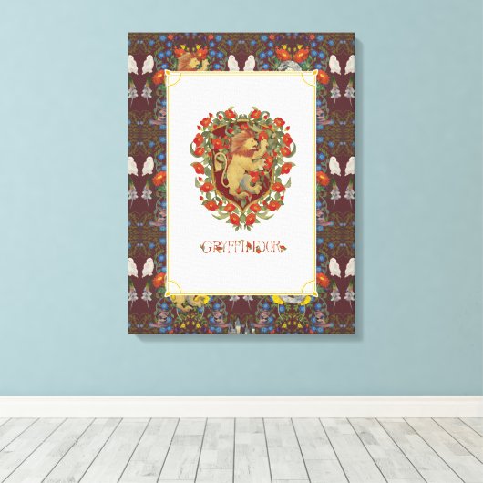 HARRY POTTER™ | GRYFFINDOR™ Crest Canvas Afdruk (Insitu (Houten vloer))