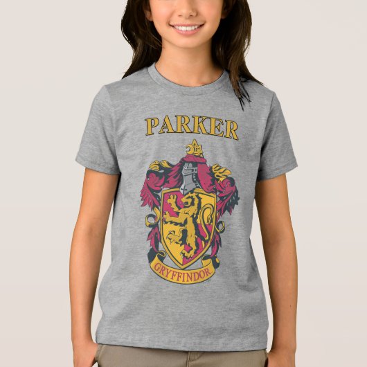 Harry Potter | Gryffindor Crest Gold and Red Tri-Blend Shirt (Voorkant)
